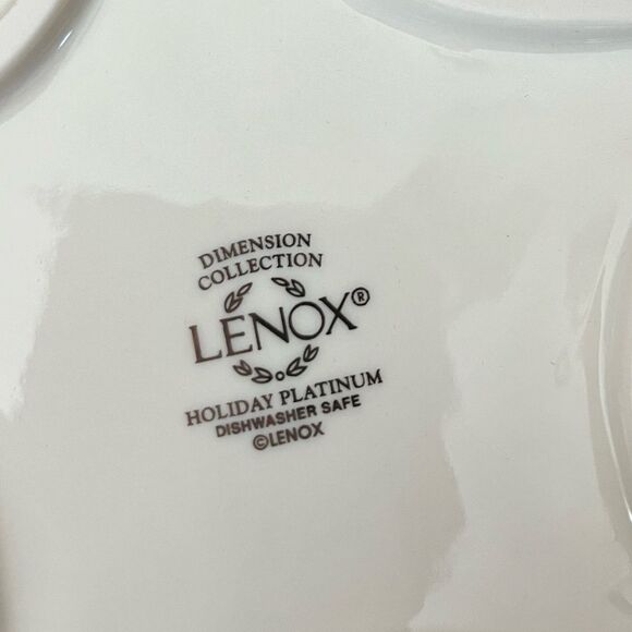 Lenox Holiday Platinum Star Candy Christmas Dish in Box - Picture 6 of 8